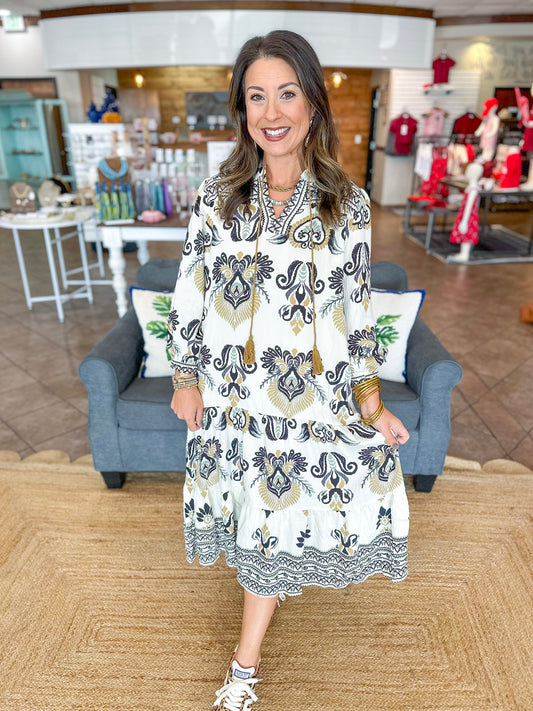 Muted Meadow Midi Dress