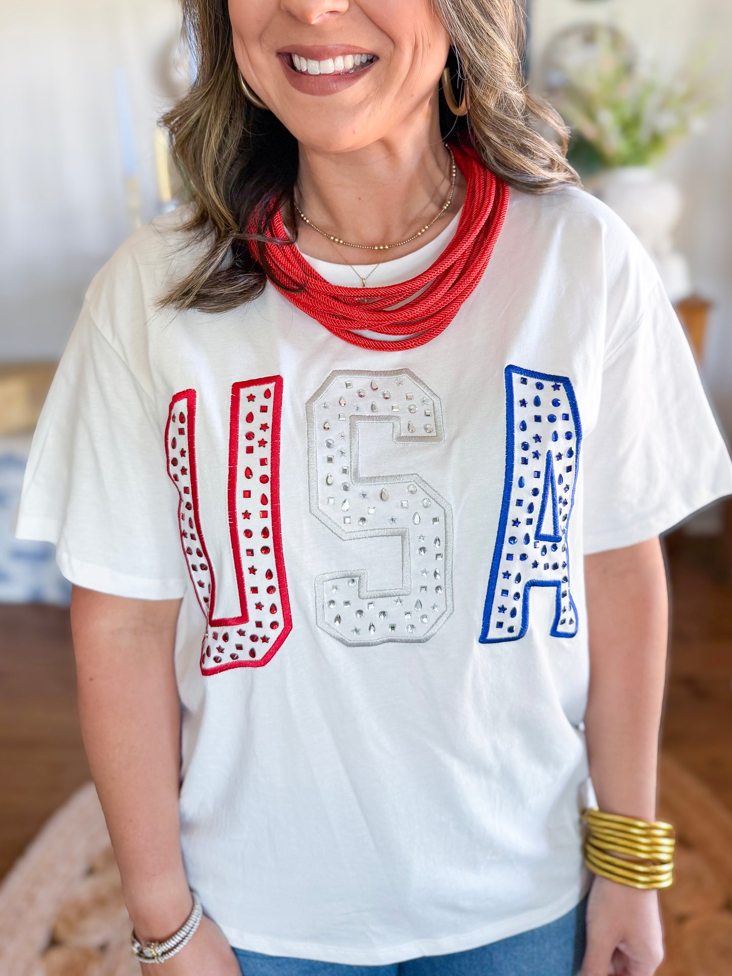 Stewart Simmons | The USA Rhinestone Tee