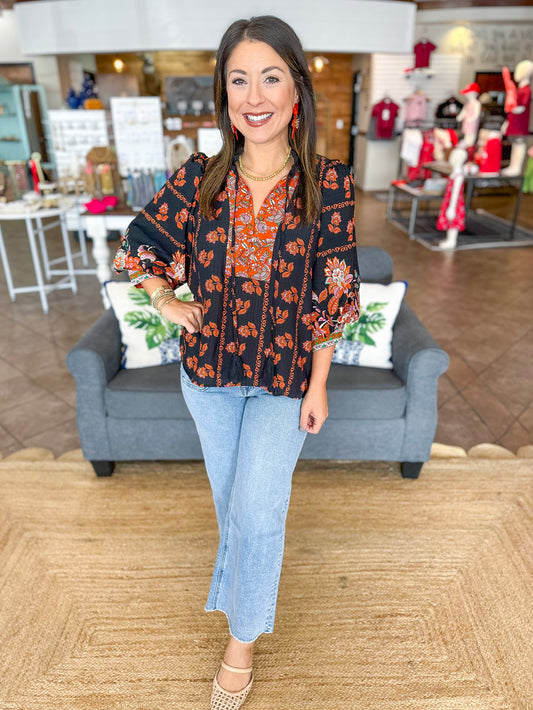 Midnight Bloom Top