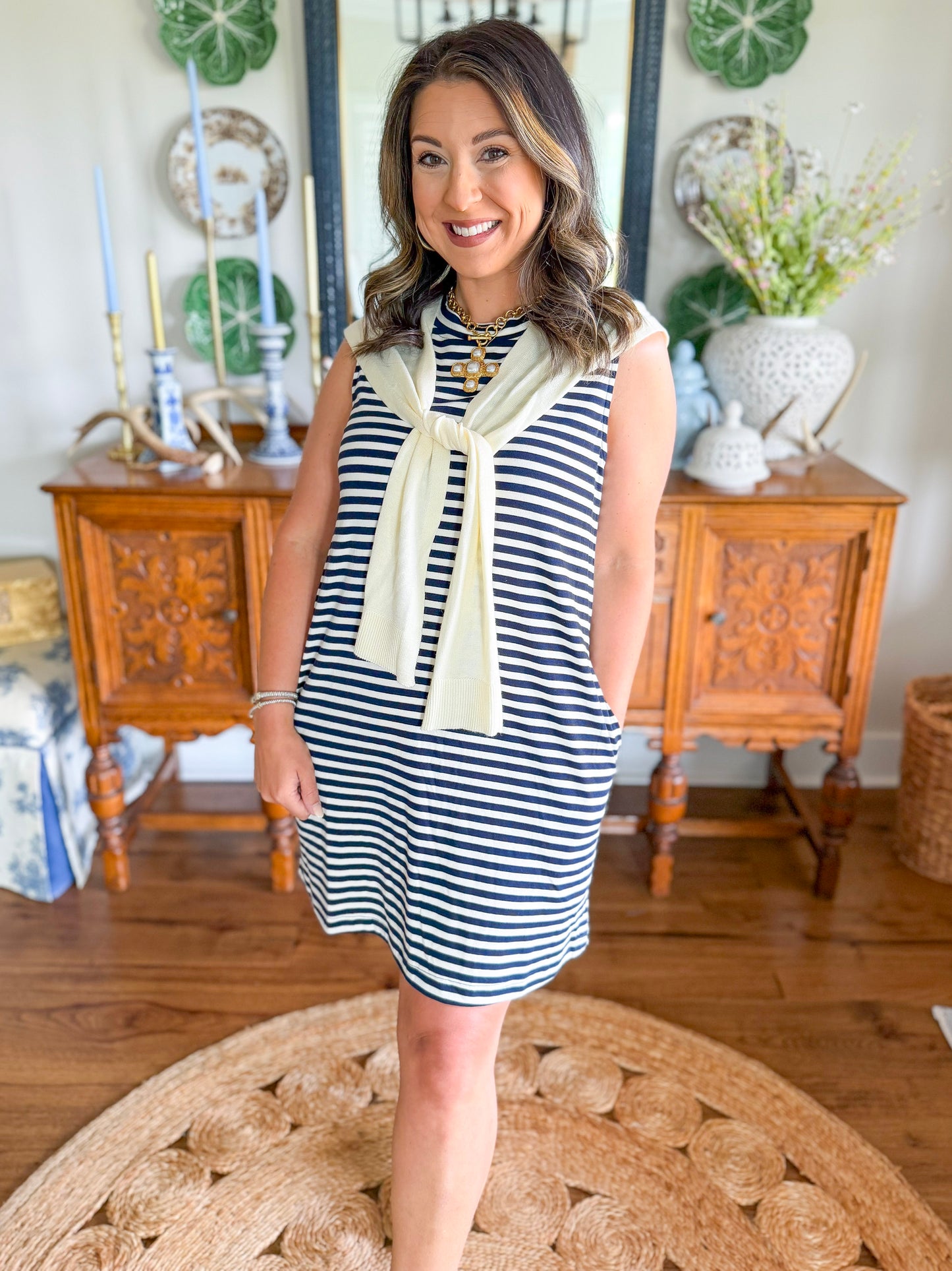 The Harbor Stripe Shift Dress