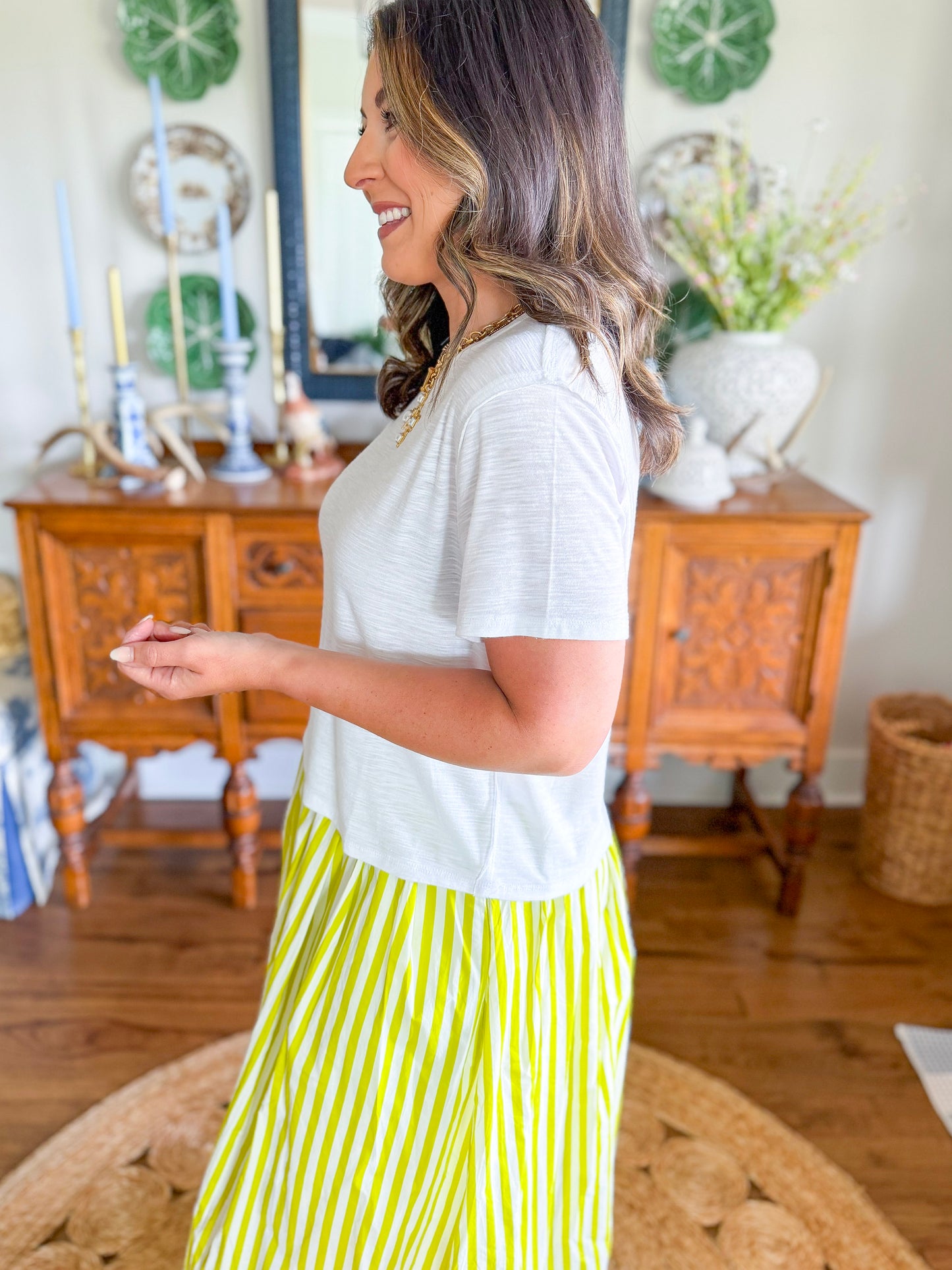 The Limoncello Stripe Skirt