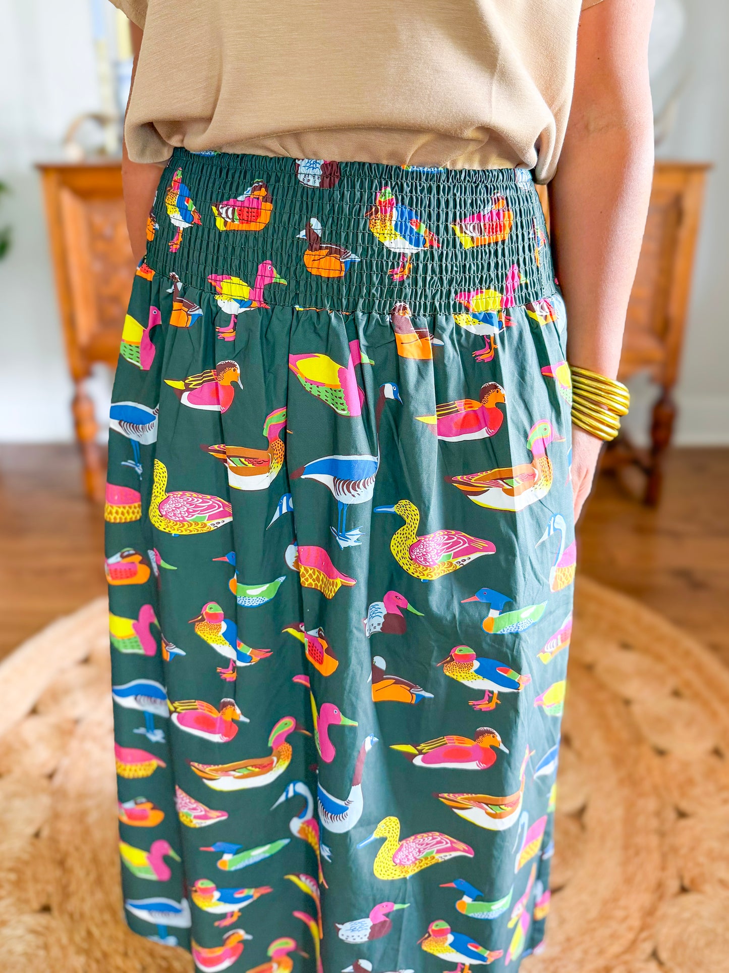 Caryn Lawn | Sutton Duck Skirt in Olive