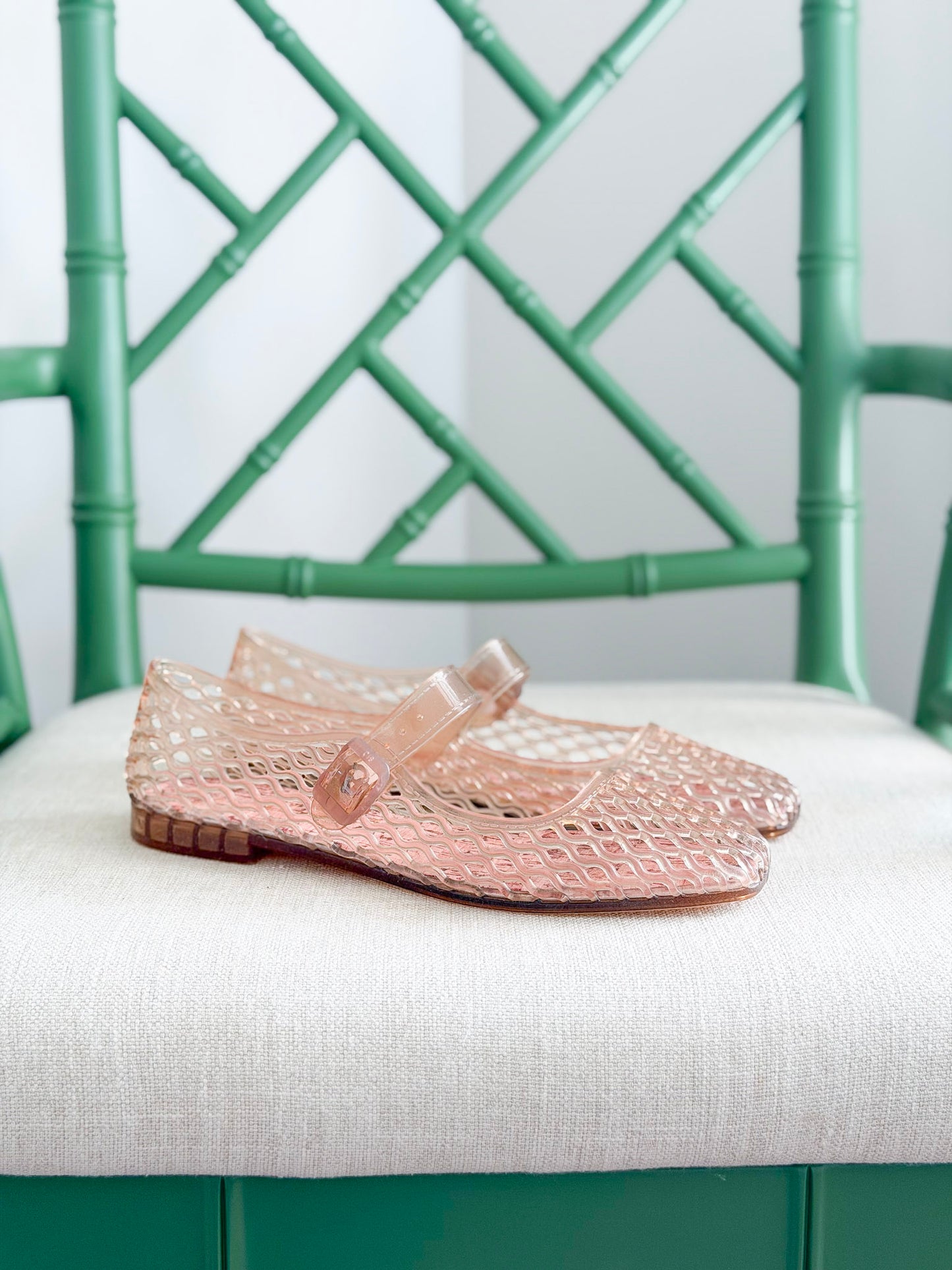 Lisa Mary Jane Jelly Flat in Camel