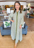 Autumn Lines Maxi Dress in Olive
