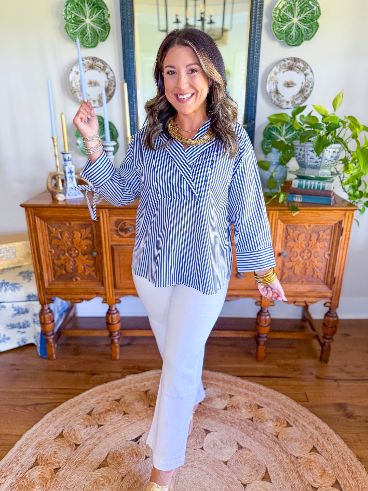 Nantucket Navy Stripe Top