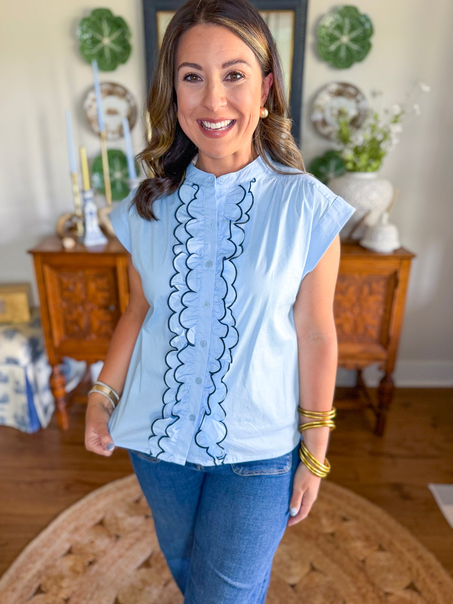 Hampton Scallop Top