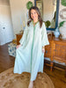 The Caroline Stripe Dress in Sage