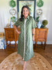 Olive Dot Shirt Dress