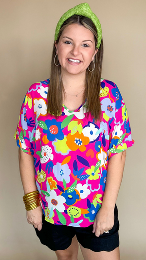 Madison Top in Flower Bomb