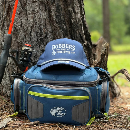 Bobbers & Bullets | Navy Outpost Logo Hat