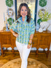 Cotton Bloom Button-Up Top