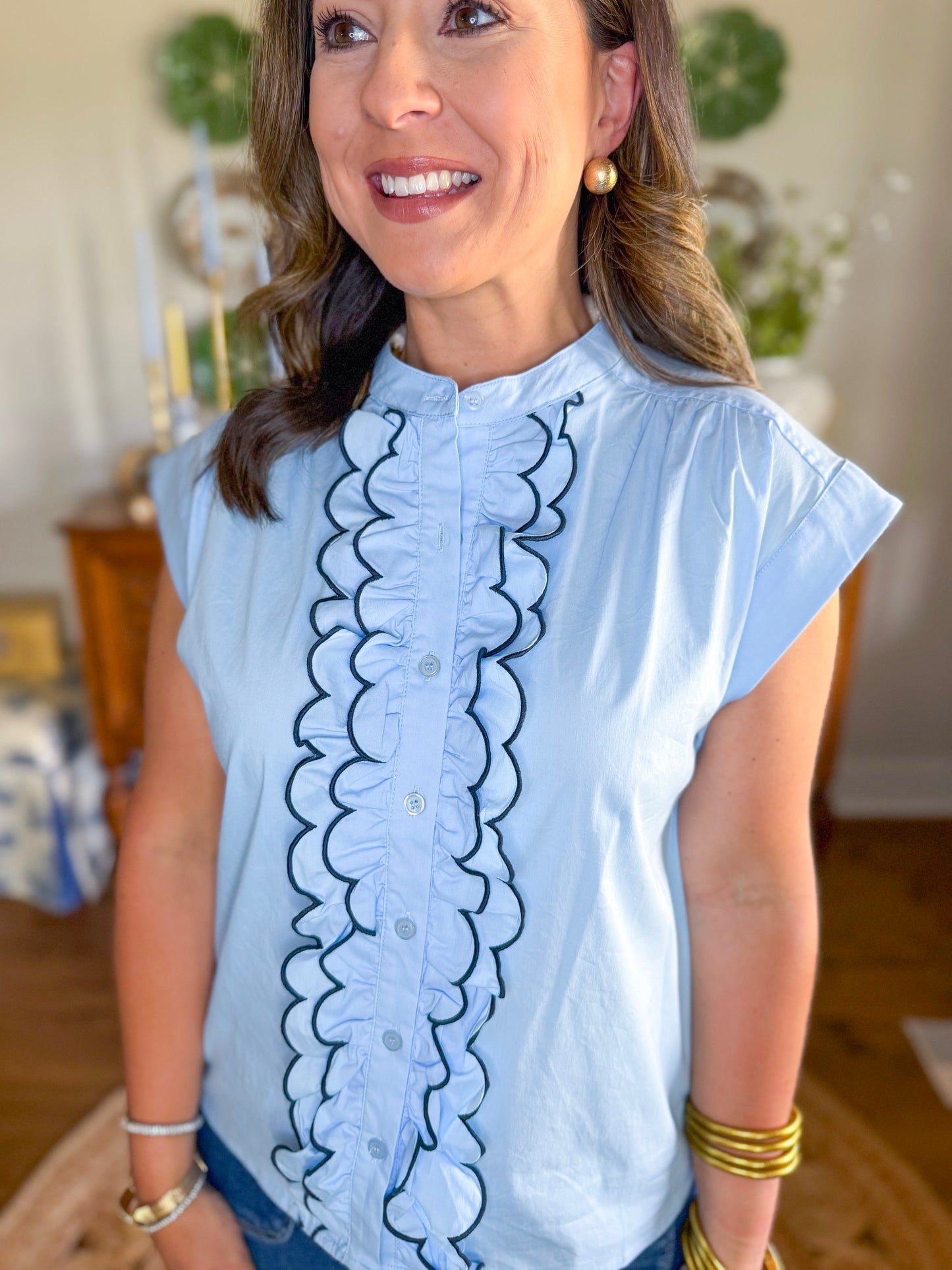 Hampton Scallop Top