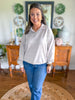 Off-Duty Stripe Pullover in Mocha
