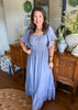 The Blue Hydrangea Midi Dress