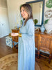The Caroline Stripe Dress in Blue