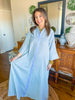 The Caroline Stripe Dress in Blue