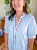 Mary Square | Elaine Top in Light Blue