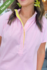 Caryn Lawn Emily Top in Pink Stripe