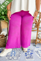 Curvy Elevated Comfort Pants in Magenta