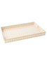 Tan Cane Rectangle Tray