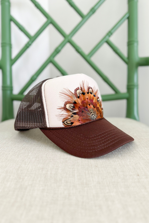 Coffee Feather Trucker Hat