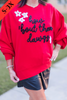 The Georgia Glitter Script Balloon Pullover