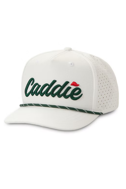 Caddie | Rope Hat in White/Green