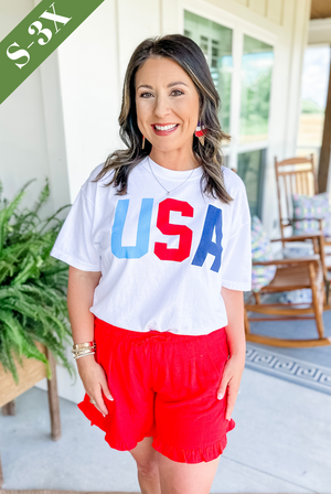 USA T-Shirt in White