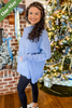 Mudpie Monica Crew Neck Sweater in Blue