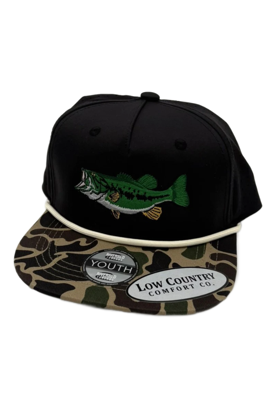 Riverbed Threads | Youth Fat Boy Duck Club Bass Hat in Black/Camo