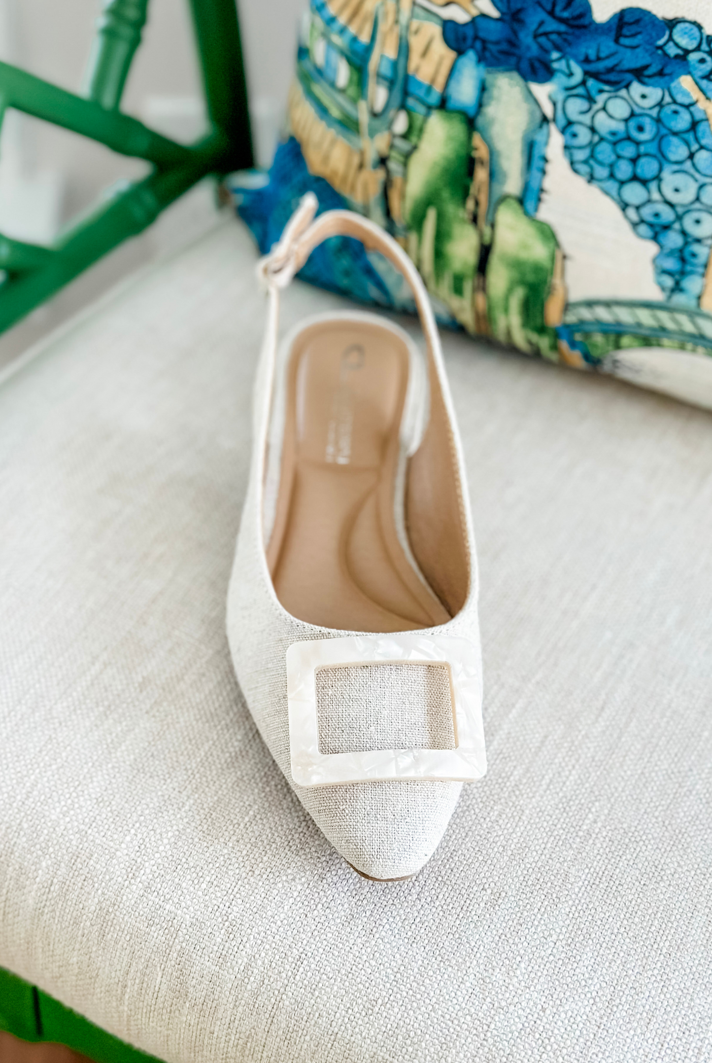 Sweetie Slingback Sandal in Linen