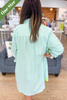 Caryn Lawn Kimberly Opposite Stripe Dress in Green Gingham