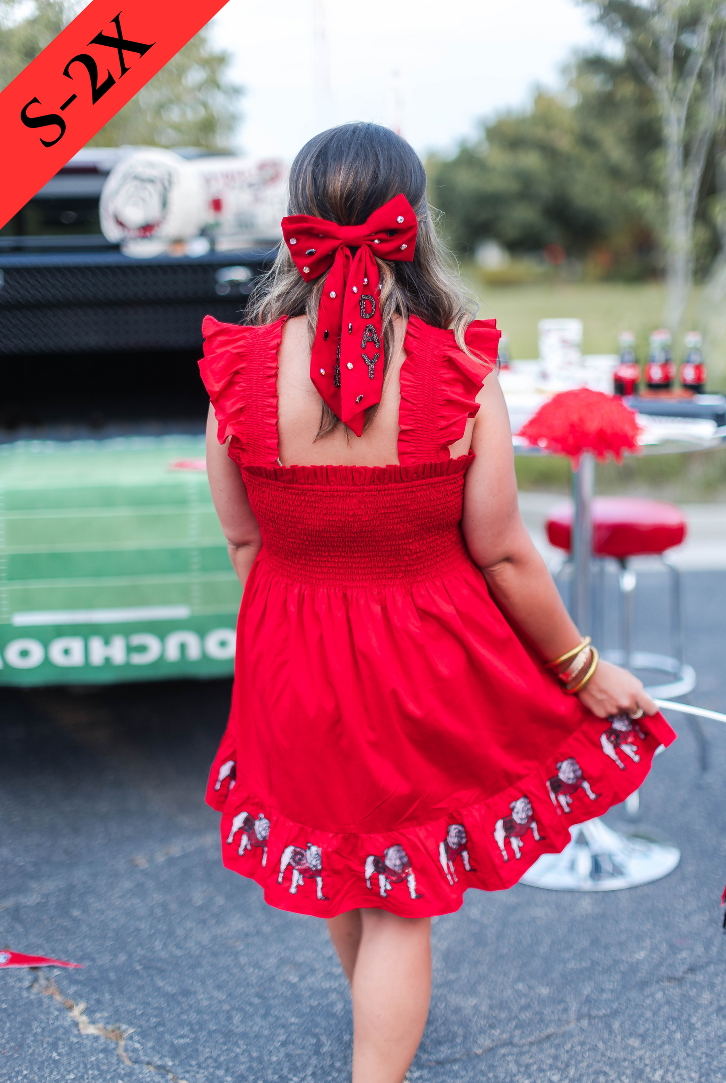 The Georgia Smocked Sequin Dress