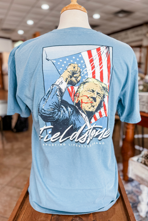 Fieldstone Trump Fight Tee in Blue