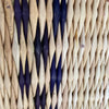 Blue Stripe Straw Tote- Medium