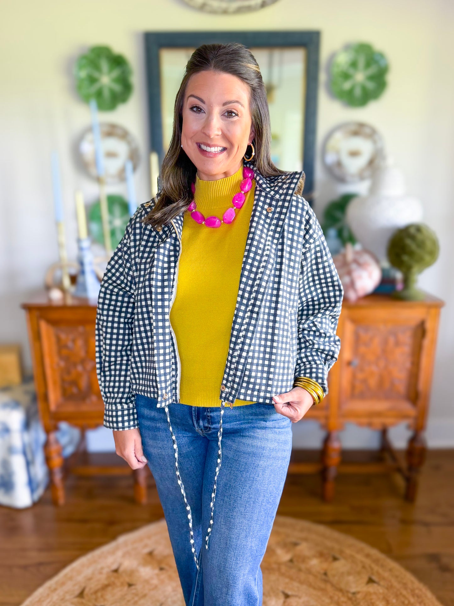 Bexley Navy Check Jacket