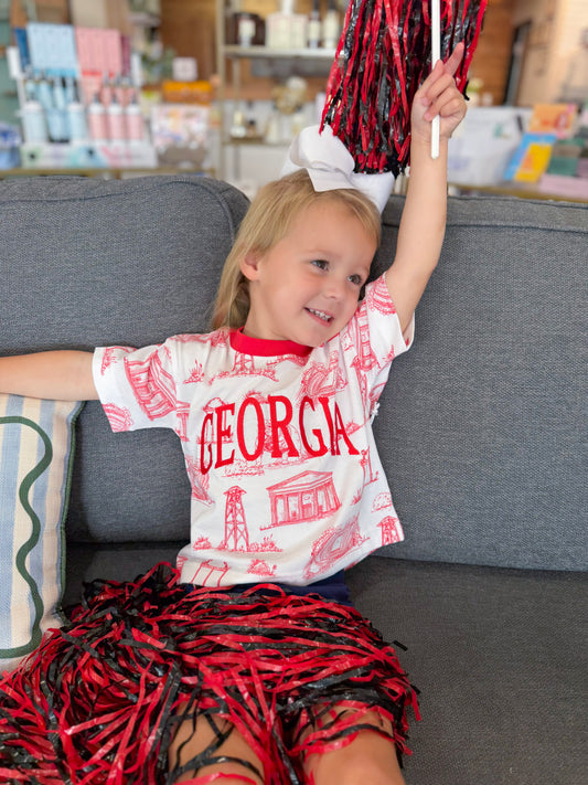Stewart Simmons | Girls GA Team Toile Embroidered Tee