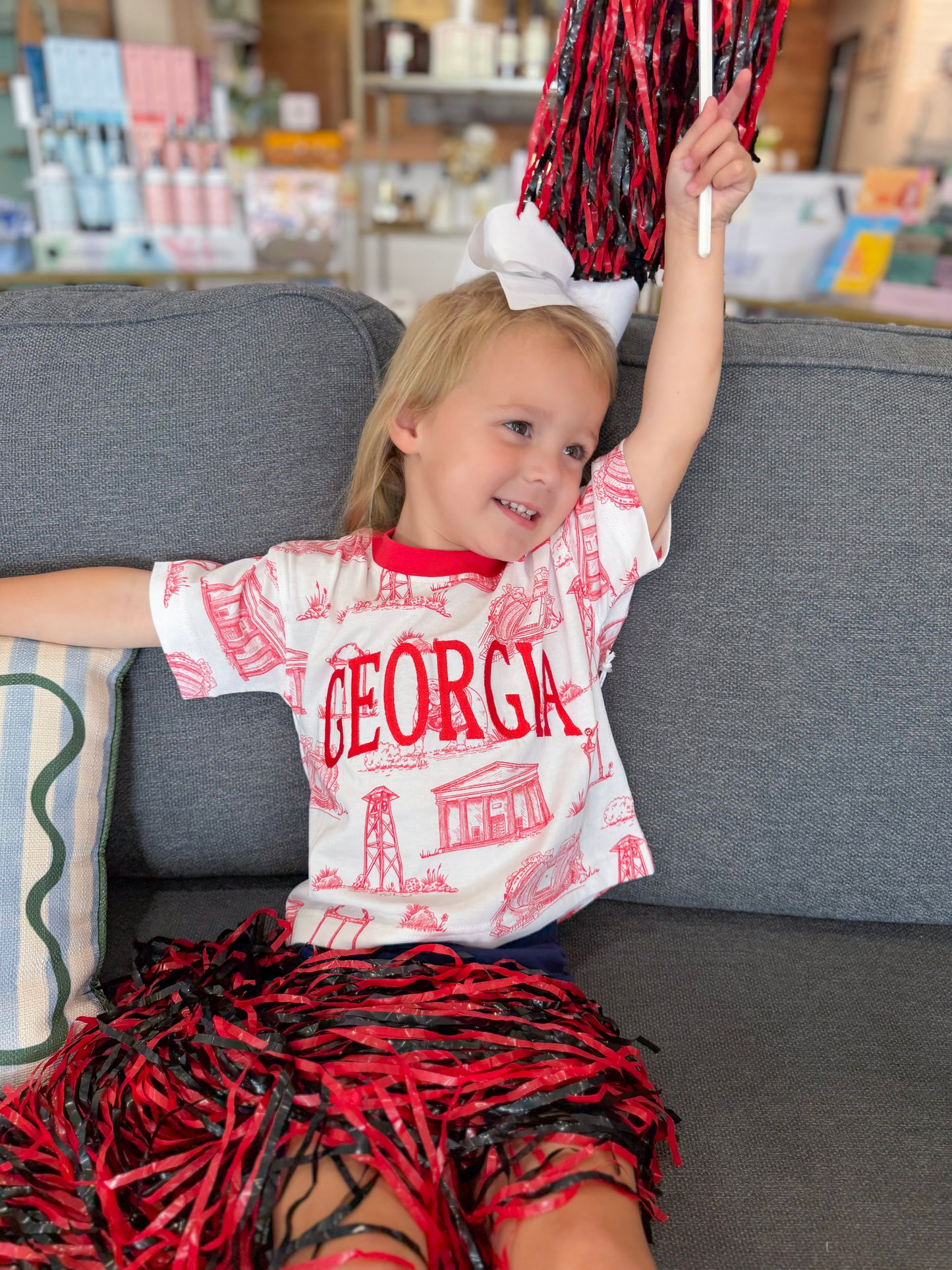 Stewart Simmons | Girls GA Team Toile Embroidered Tee