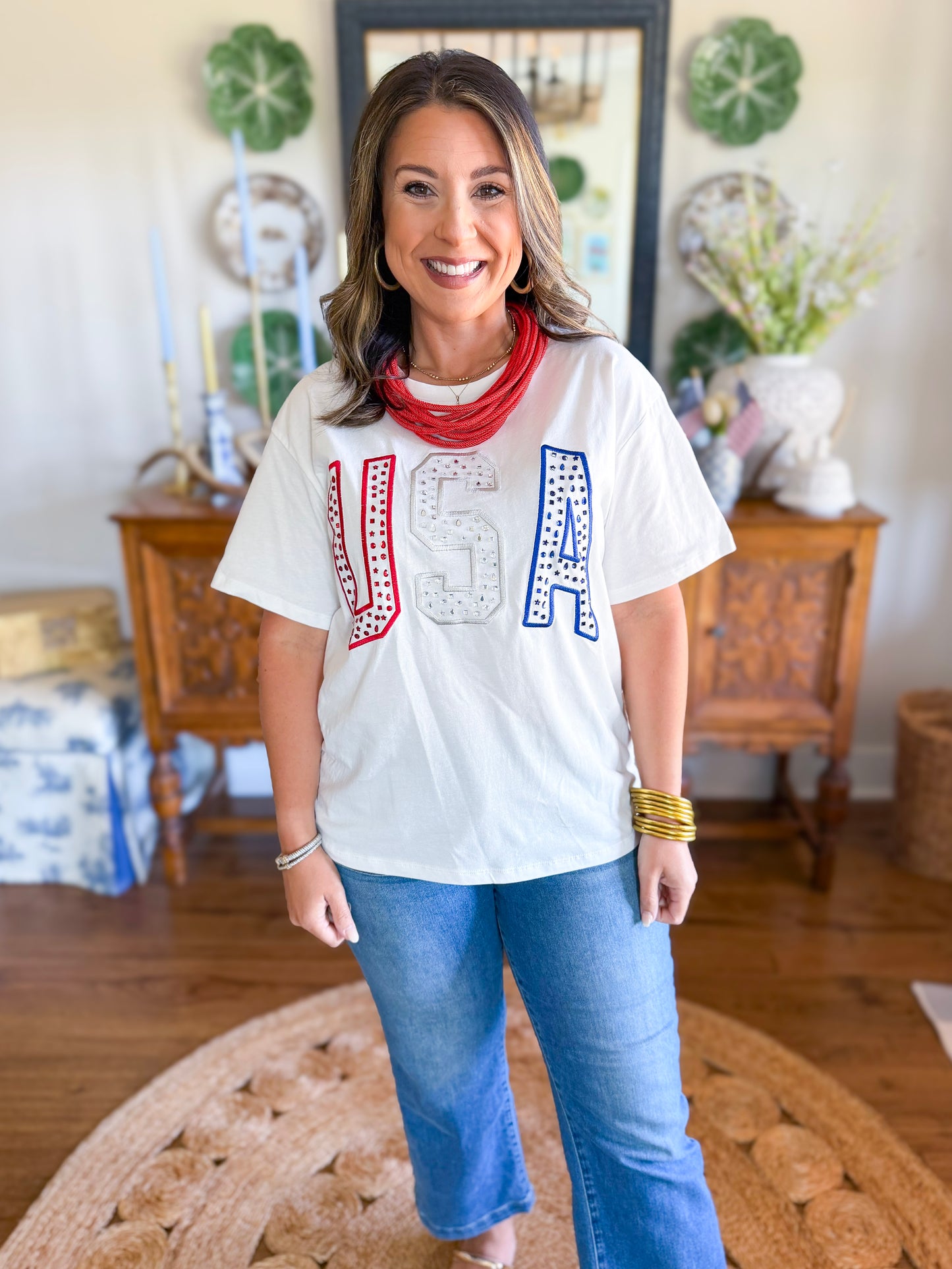 Stewart Simmons | The USA Rhinestone Tee