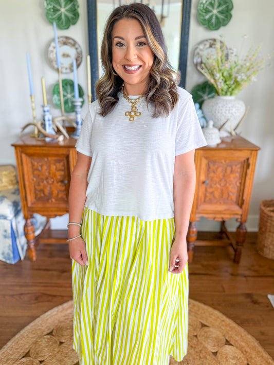 The Limoncello Stripe Skirt