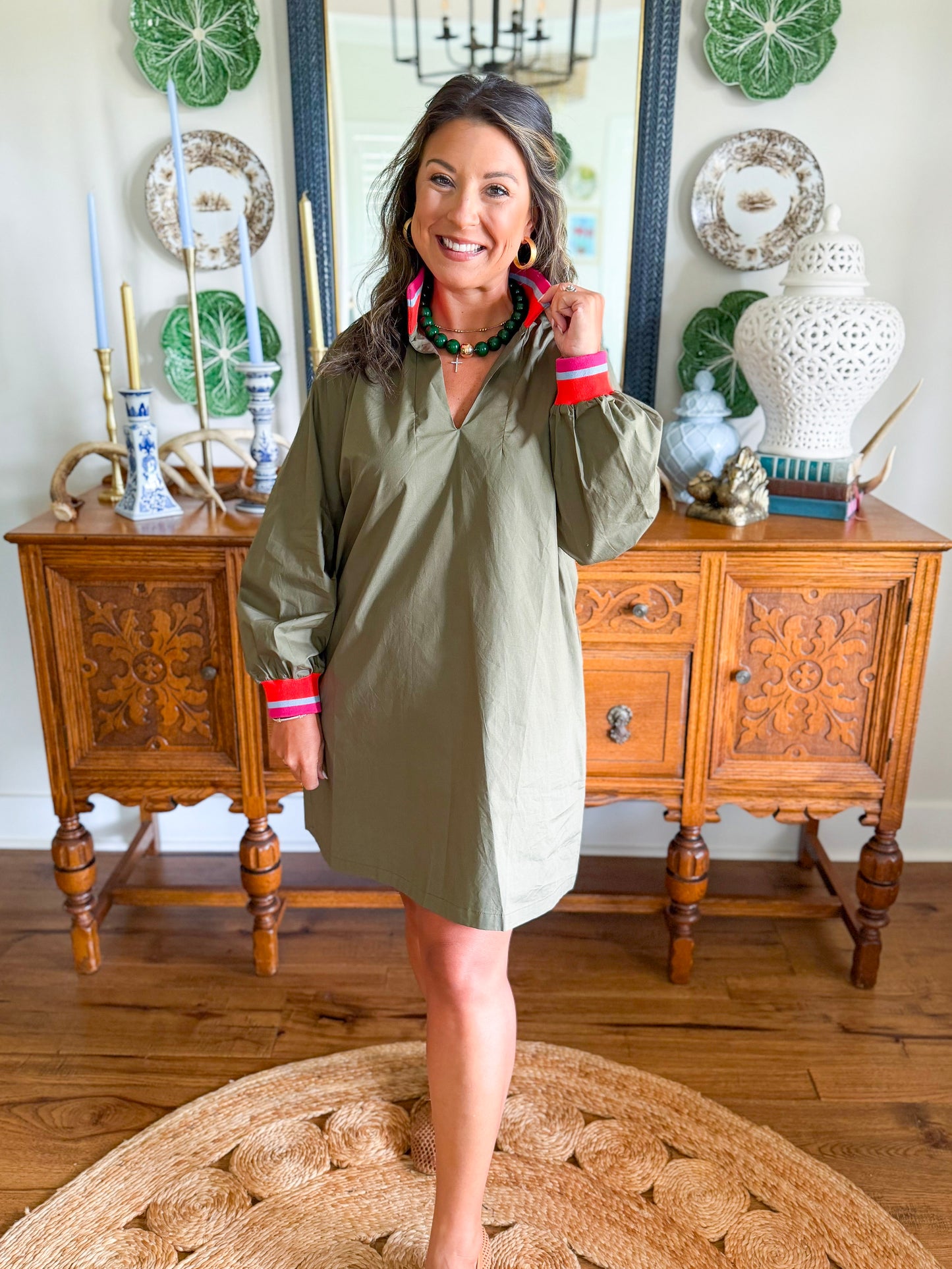 Caryn Lawn | Reese Dress in Olive
