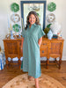 The Lexington Stripe Dress in Hunter Green