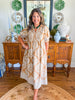 The Windsor Medallion Dress in Caramel