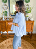 The Easy Escape Stripe Top in Blue
