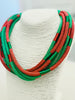 Lilly Slub Rope Necklace in Christmas Multi