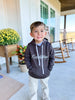 Youth Script Midweight Hoodie in Chocolate