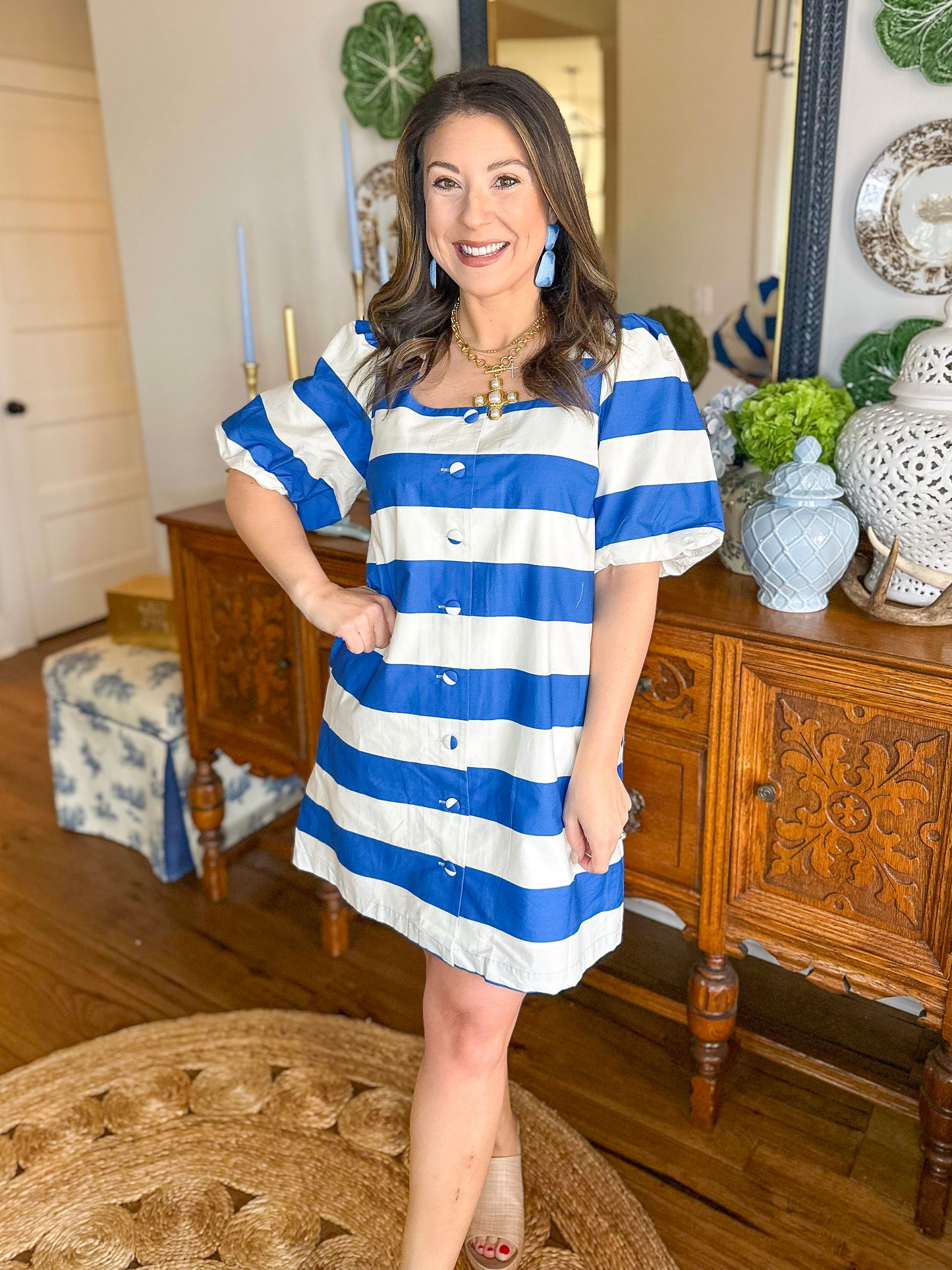 The Rae Striped Mini Dress