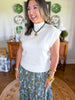 The Rosalie Knit Top in Off White