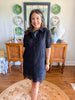 Langley Eyelet Mini Dress in Black
