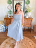 The Drift Midi Dress in Light Blue